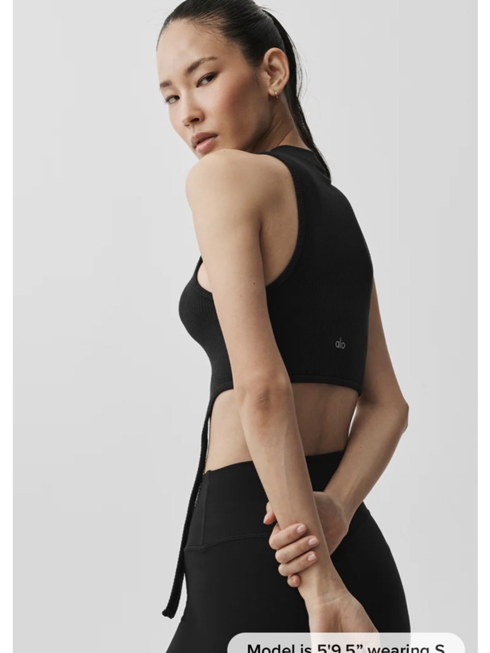 ALO Wellness Ribbed Flaunt Tank Size Small - Picture 3 of 10